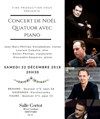 Quatuor avec piano : Concert de Noël - Salle Cortot