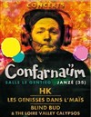 Confarnaüm : HK, Les génisses dans le maïs, Blind Bud and the Loire Valley Calypsos - Salle Le Gentieg