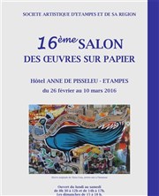 16 ème Salon des oeuvres sur papier Htel Anne de Pisseleu Affiche