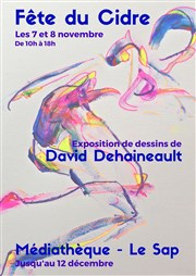 Fête du cidre à l'ancienne : Exposition de dessins de David Deahineault Mdiathque Le Sap Affiche