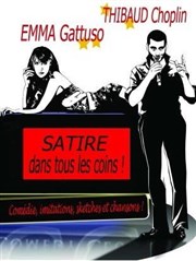 Emma Gattuso et Thibaud Choplin dans Satire dans tous les coins Caf Thtre Le Citron Bleu Affiche