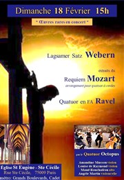 Quatuor à cordes de Webern - Mozart - Ravel Eglise Saint-Eugne Sainte-Ccile Affiche