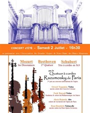 Quatuors à cordes de - Mozart - Beethoven - Schubert Eglise Notre-Dame des Blancs-Manteaux Affiche