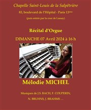 Récital d'orgue Mélodie Michel Chapelle Saint-Louis de la Salptrire Affiche