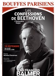 Les confessions de Beethoven | avec Jean-François Balmer Thtre des Bouffes Parisiens Affiche