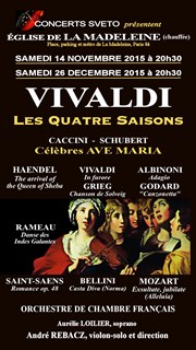 Vivaldi : Les Quatre Saisons (intégrales)  Schubert/Caccini : Ave Maria célèbres Eglise de la Madeleine Affiche