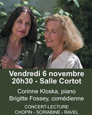 Corinne Kloska piano et Brigitte Fossey | Chopin Scriabine Ravel Salle Cortot Affiche