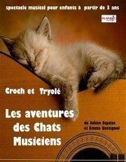 Croch et Tryolé, les aventures des chats musiciens Caf Thtre le Flibustier Affiche