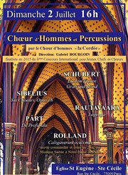 Choeur d'Hommes, Orgue et Percussions Eglise Saint-Eugne Sainte-Ccile Affiche