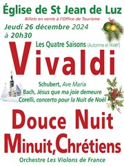Les quatre saisons de vivaldi, Douce nuit et Minuit Chrétiens Eglise Saint Jean Baptiste Affiche