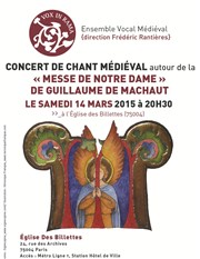 Vox in Rama - Messe de Notre-Dame de Machaut Eglise des Billettes Affiche