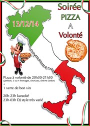 Pizza à volonté + soirée animation DJ Le Like me Affiche