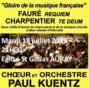 Choeur et Orchestre Paul Kuentz : Faure Requiem / Charpentier Te Deum | Auray Eglise Saint-Gildas Affiche