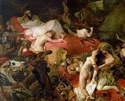 Delacroix : la mort de Sardanapale | par Hélène Klemenz A la folie - Parc de la Villette Affiche