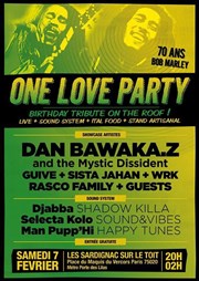 One love party / Birthday Tribute on the roof Les Sardignac sur le toit Affiche