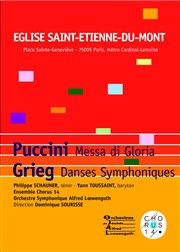 Puccini Messa di Gloria & Grieg | Danses Symphoniques Eglise Saint Etienne du Mont Affiche