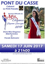 Election Miss Elegance Guyenne Gascogne 2017 Le Petit Paradis Affiche