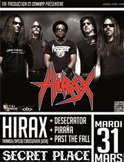 Hirax + Desecrator + Pirana + Past the fall Secret Place Affiche