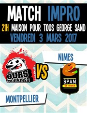 Match impro : Montpellier vs Nîmes Maison pour tous George Sand Affiche