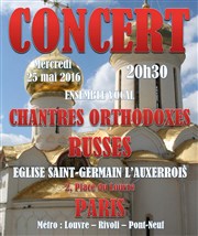 Musique sacrée Russe Eglise Saint Germain l'Auxerrois Affiche
