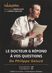 Le Docteur G répond à vos questions Thtre La Lucarne Affiche