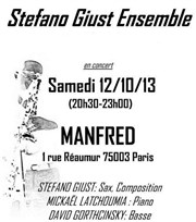 Stefano Giust Ensemble Le Manfred Affiche