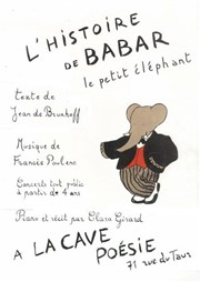 L'histoire de Babar Le Petit éléphant Cave Posie Affiche