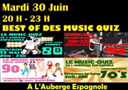 Best of music quiz 60's, 70's, 80's, 90's L'Auberge Espagnole Affiche