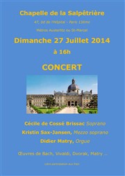 Concert d'été, voix et orgue, à la Salpêtrière Chapelle Saint-Louis de la Salptrire Affiche