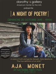 Aja Monet : Poetry Night Dorothy's Gallery - American Center for the Arts Affiche