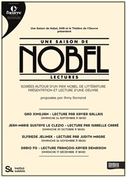 Une Saison de Nobel | Lectures Thtre de l'Oeuvre Affiche