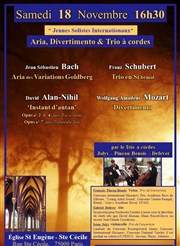 Trio à cordes de Bach, Schubert, Alan-Nihil, Mozart Eglise Saint-Eugne Sainte-Ccile Affiche