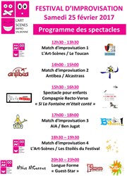 Festival d'Improvisation Théâtrale de Valbonne Le Pr des Arts Affiche