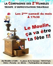 La Cie des Z'Humbles improvise Le Moulin  Caf Affiche