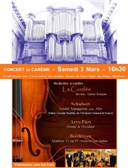 Orchestre à cordes La Cordée: Schubert, Beethoven, Pärt Eglise Notre Dame des Blancs Manteaux Affiche