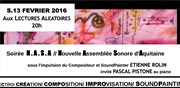 Musique contemporaine, improvisations, danse, Sounpainting Les Lectures alatoires Affiche