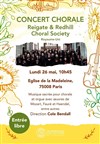 Concert du Choeur Anglais : Reigate & Redhill Choral Society (50 choristes) -
