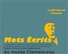 Mots écrits à l'occasion des Journées du Patrimoine - 