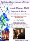 Soprano et Orgue : avec projection du jeu d'orgue sur grand écran - 