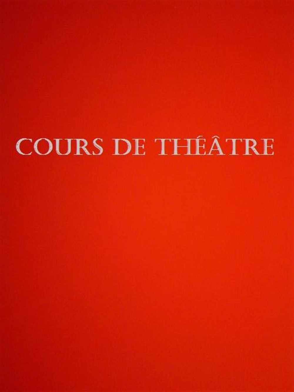 Cours de Théâtre
