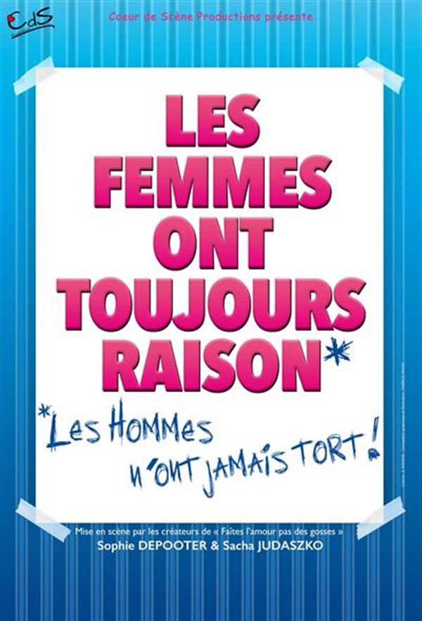 Les femmes ont toujours raison, les hommes n'ont jamais tort