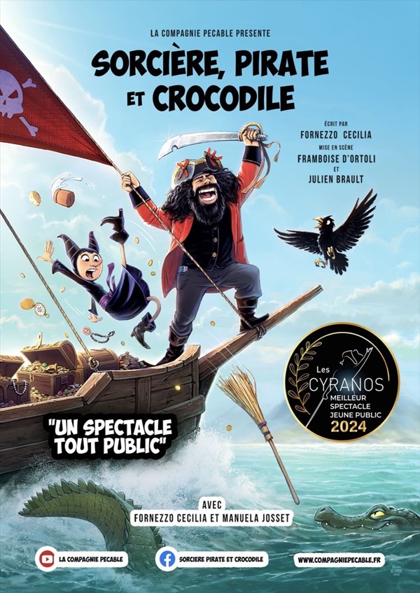 Sorcière, pirate et crocodile