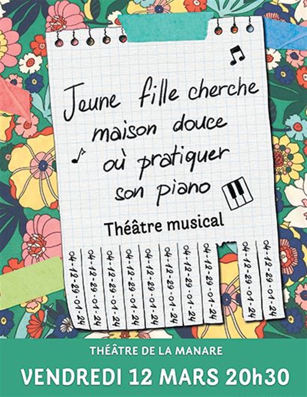 Jeune fille cherche maison où pratiquer son piano