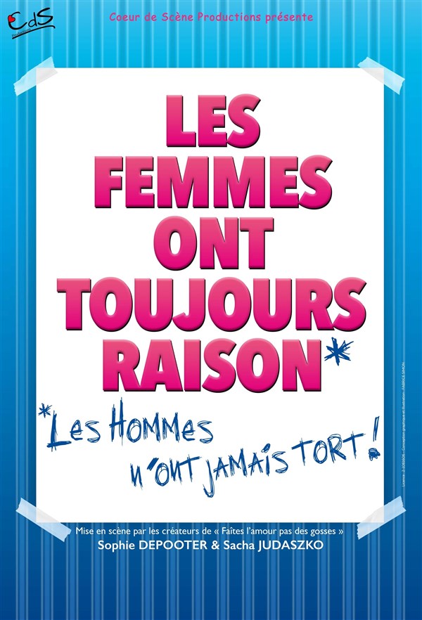 Les femmes ont toujours raison, les hommes n'ont jamais tort !