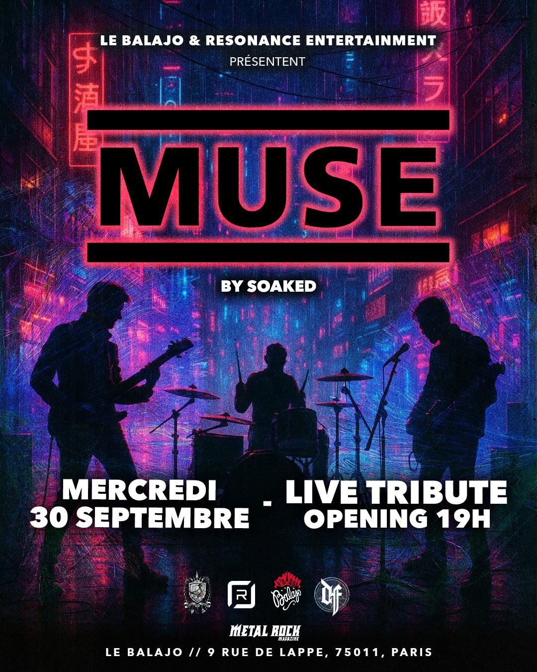 Muse by Soaked au Balajo : Live tribute