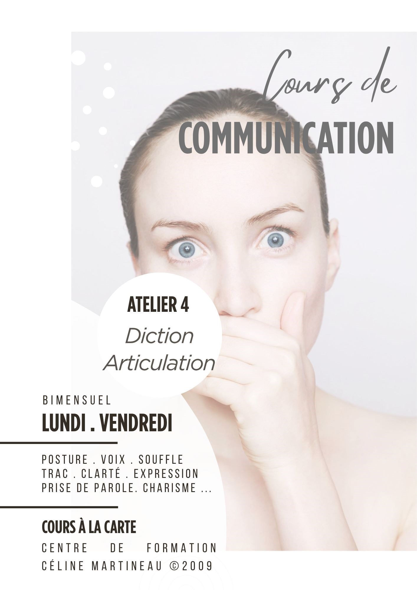 Atelier Communication 4 : Diction, articulation et précision du mot