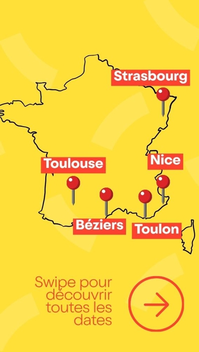 Entête du rail Sacrée Soirée en tournée 🤩