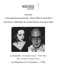 Correspondance passionnée : Henry Miller et Anaïs Nin - La Passerelle
