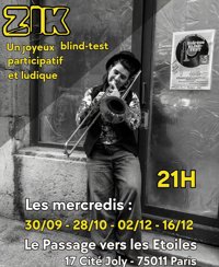Zik, un joyeux blind test participatif et ludique - Théâtre le Passage vers les Etoiles - Salle du Passage