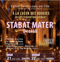 Dvorak : Stabat Mater à la lueur des bougies - Eglise Saint-Louis-en-l'Île
